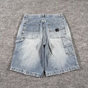 Vintage‎ Express Shorts Mens 36 Blue Denim Carpenter Baggy Grunge Skater Y2K